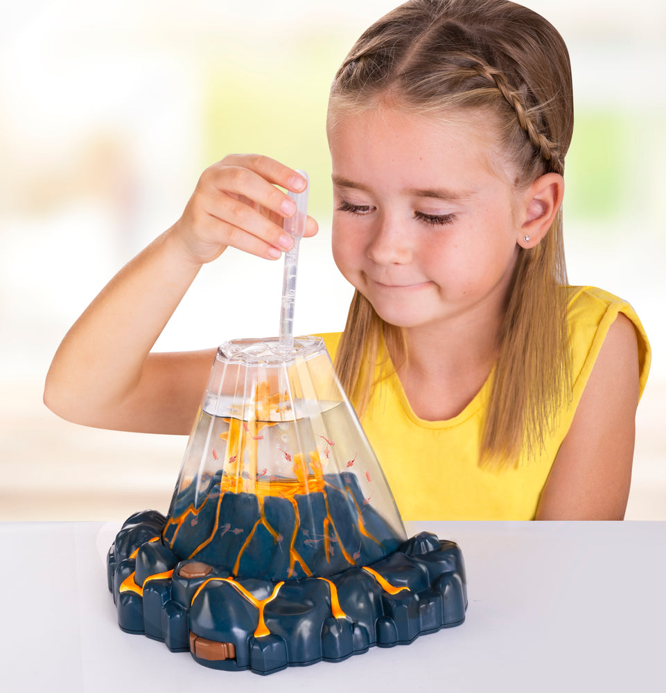Red Volcano Set RED Aqua Dragons - Volcano Tank with Flickering Lava LED Light up Base
