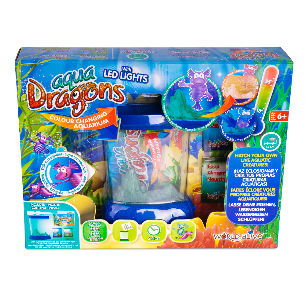Pecera Aqua Dragons "Cambio de Color" Deluxe con luces LED