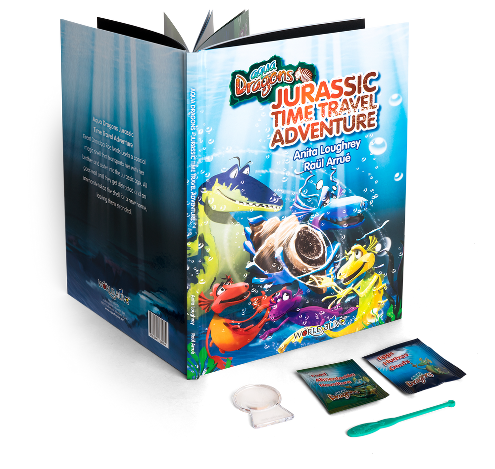 Book: Jurassic Time Travel with Special Edition Aqua Dragons kit
